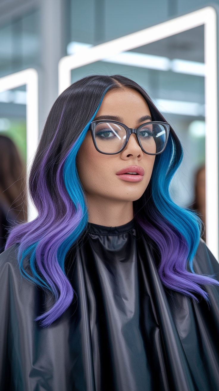 hair streaks for black hair