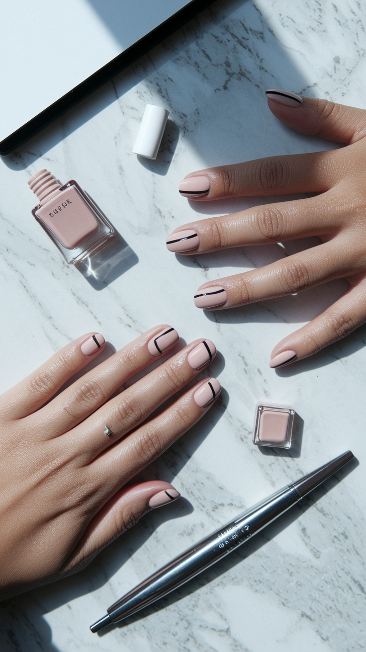 nail art short nails simple