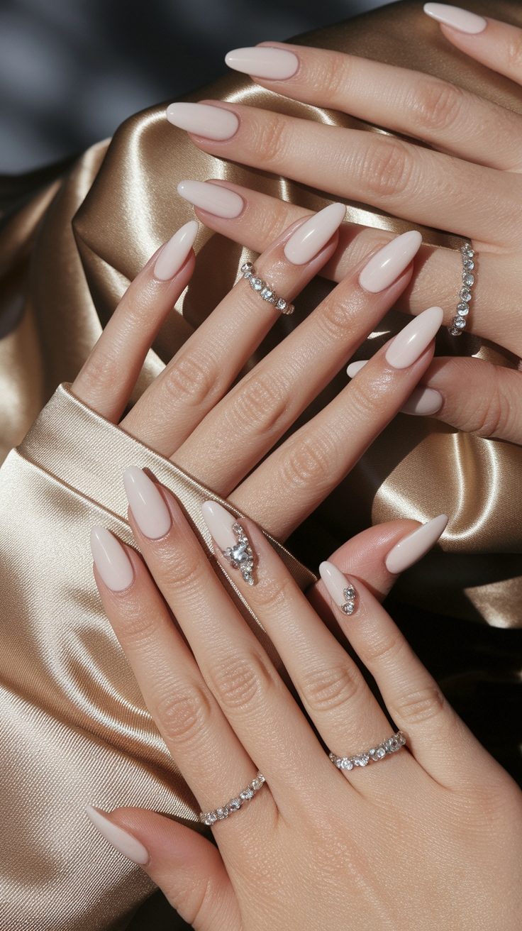 nail art with gems