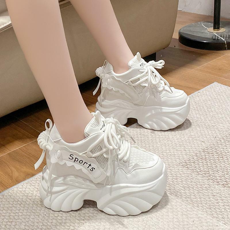 10cm Thick-Soled Height-Increasing Dad Shoes for Women - Spring 2025 Trendy European Sports Casual Footwear for Petites