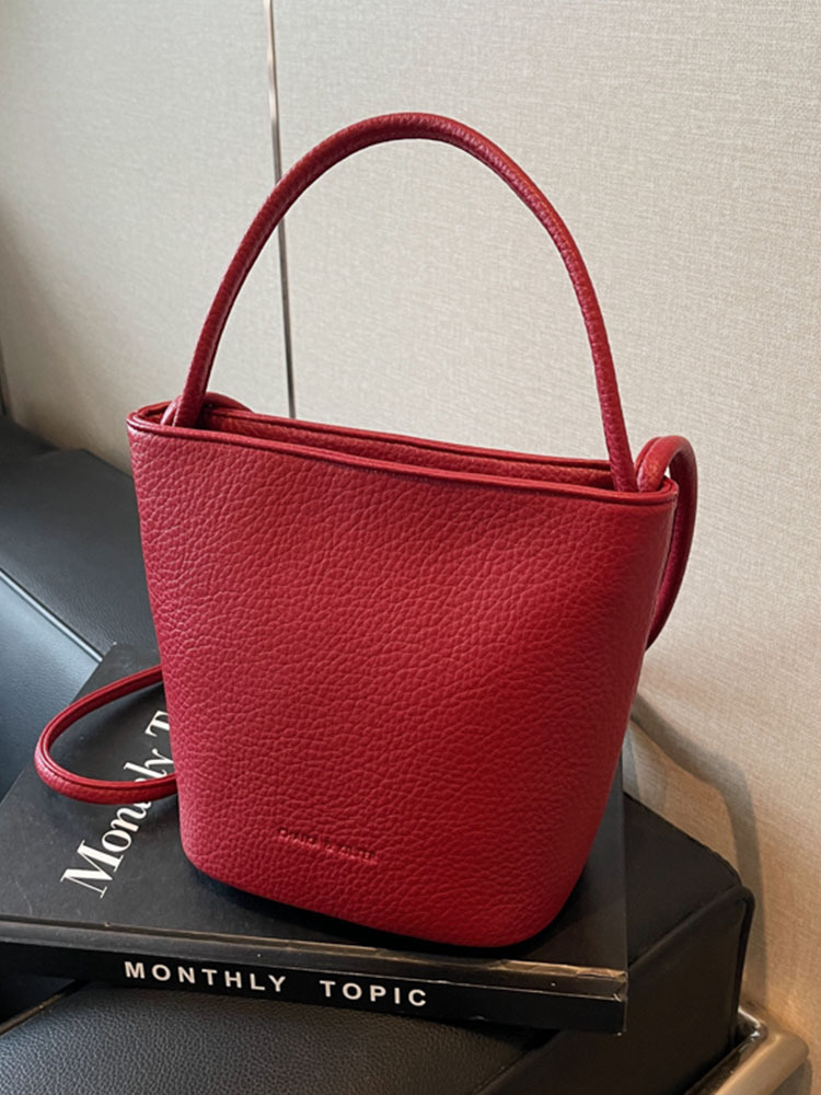 2025 Korean Style Handheld Water Bucket Bag for Women - Minimalist Casual Shoulder Bag with Trendy Versatile Design
