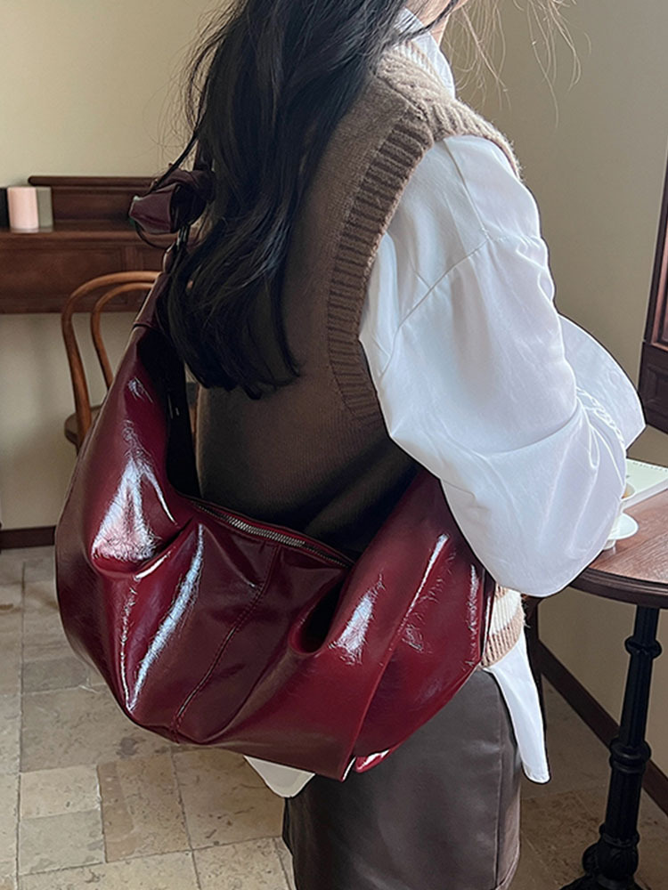 2025 Retro Fashion Large Capacity Dumpling Bag for Women - Minimalist Versatile High-End Shoulder Bag