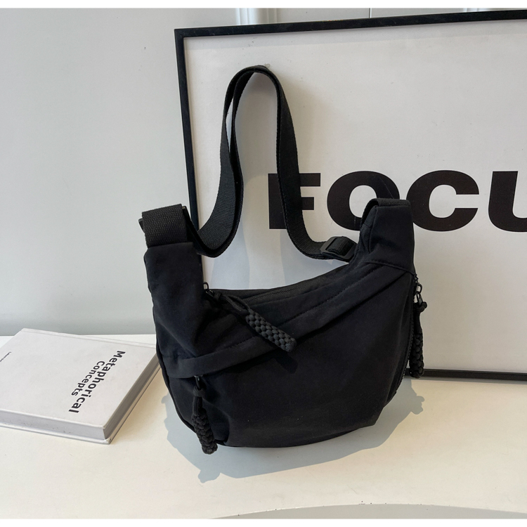 2025 Summer Candy Color Nylon Shoulder Dumpling Bag for Women, Large Capacity Versatile Crossbody Chest Bag