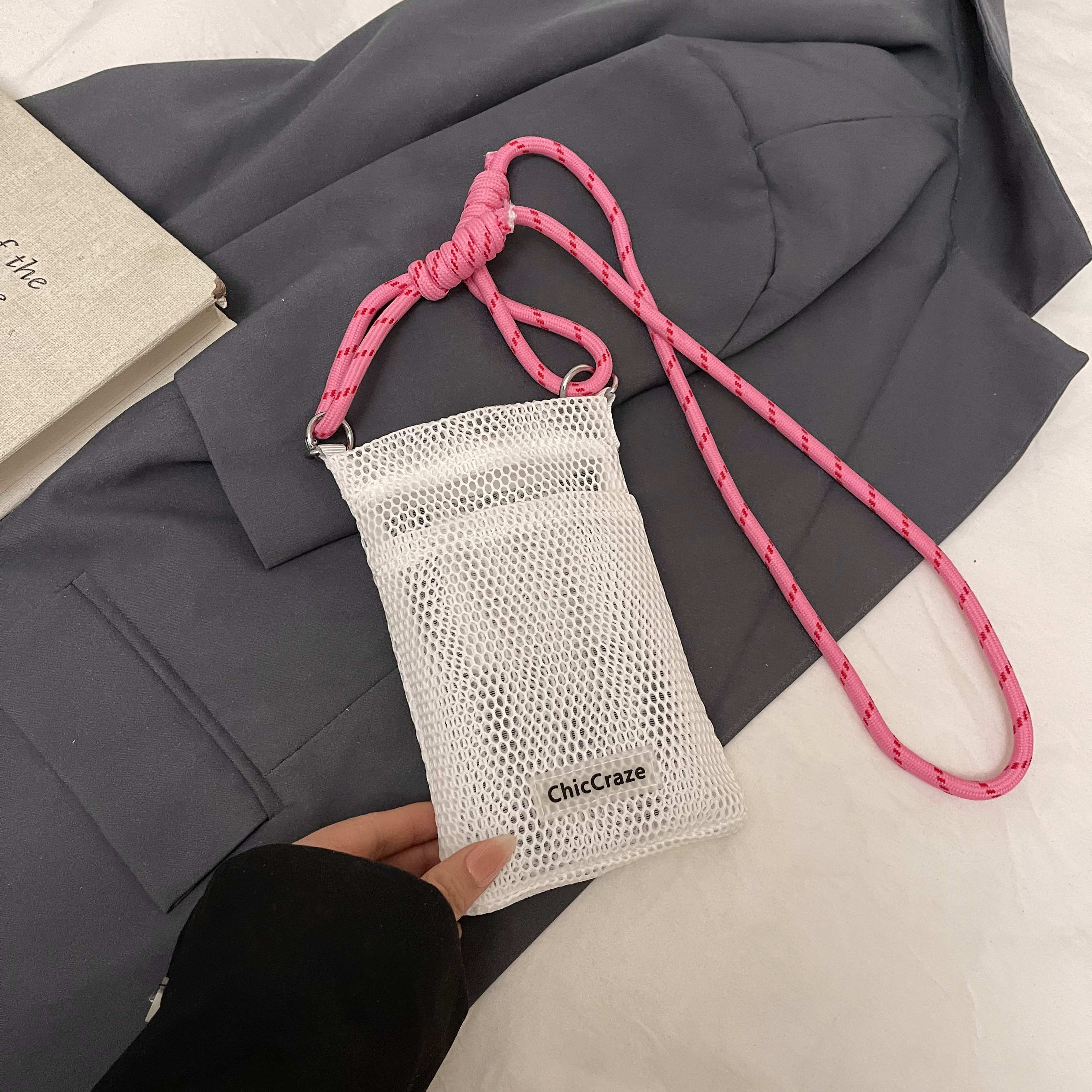 2025 Summer High-End Lightweight Color-Blocking Mini Crossbody Bag for Women - Stylish Zipper Phone Bag