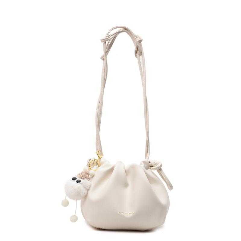 2025 Summer High-End Pleated Bucket Bag for Women - Stylish Shoulder Crossbody Phone Bag