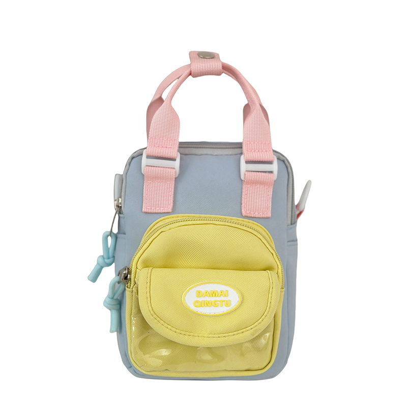 2025 Summer Nylon Tote Bag for Women - Lightweight Color-Blocking Crossbody Phone Bag in Trendy Dopamine Colors
