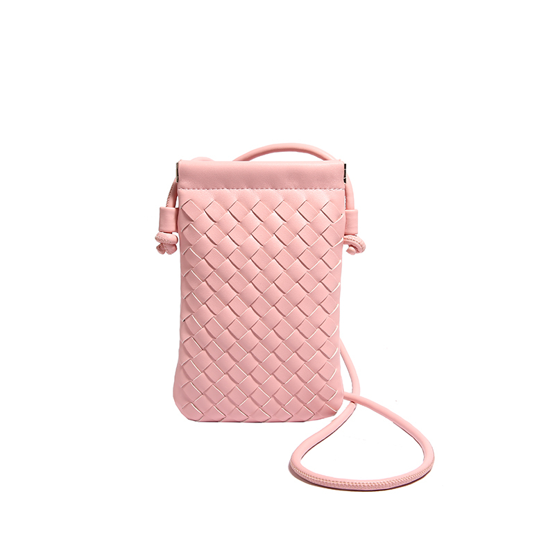 2025 Summer Woven Mini Crossbody Bag for Women - Trendy High-End Small Phone Bag for Walking and Outings