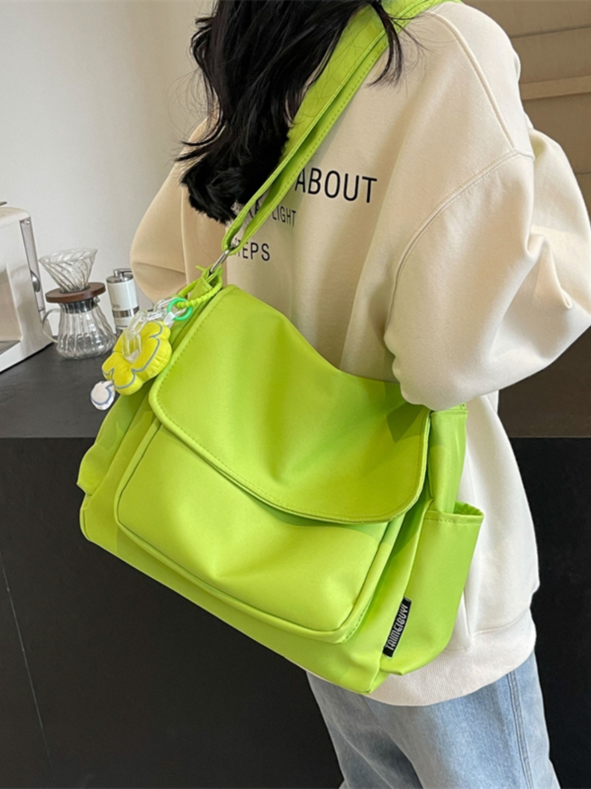 2025 Women's Canvas Single Shoulder Bag - Casual Korean Style Crossbody for College Commuting - Fresh Look