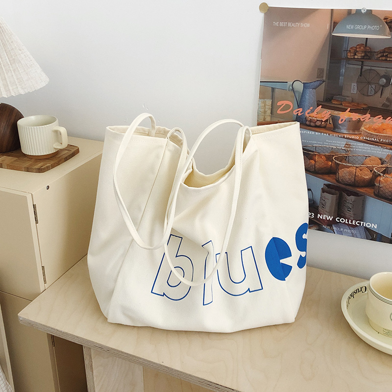 2025 Women's Casual Canvas Tote Bag - Large Capacity Shoulder Bag for Commuting, Trendy Handheld Design