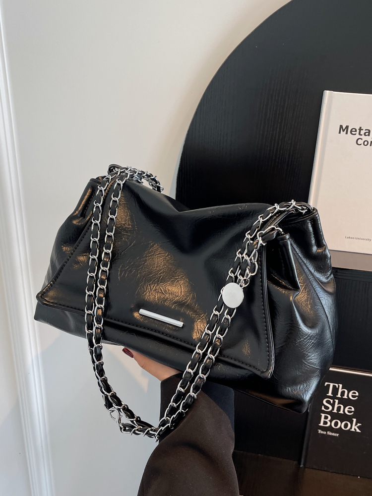 2025 Women's Casual Chain Tote Bag - Large Capacity Underarm Shoulder Crossbody Bag for Everyday Fashion