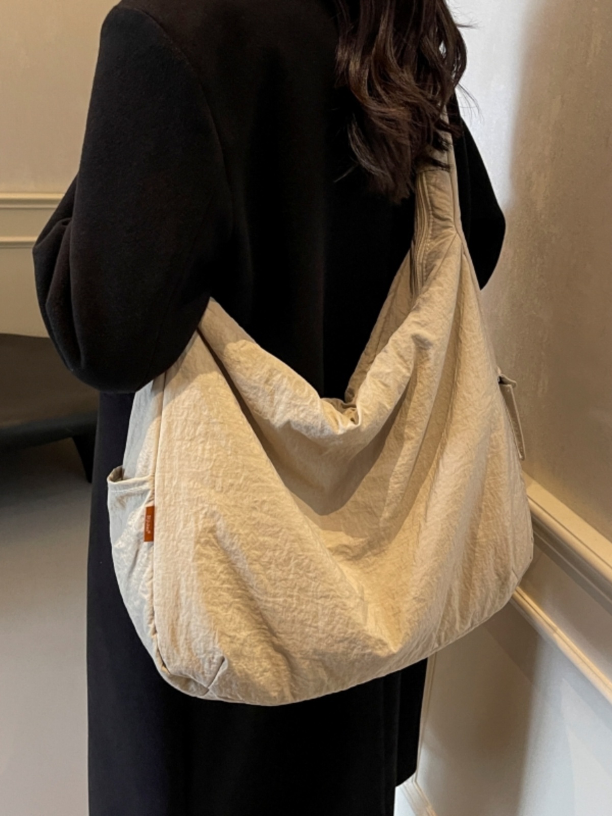 2025 Women's Casual Cotton Crossbody Bag - Large Capacity Shoulder Tote for Spring & Summer, Versatile Relaxed Style