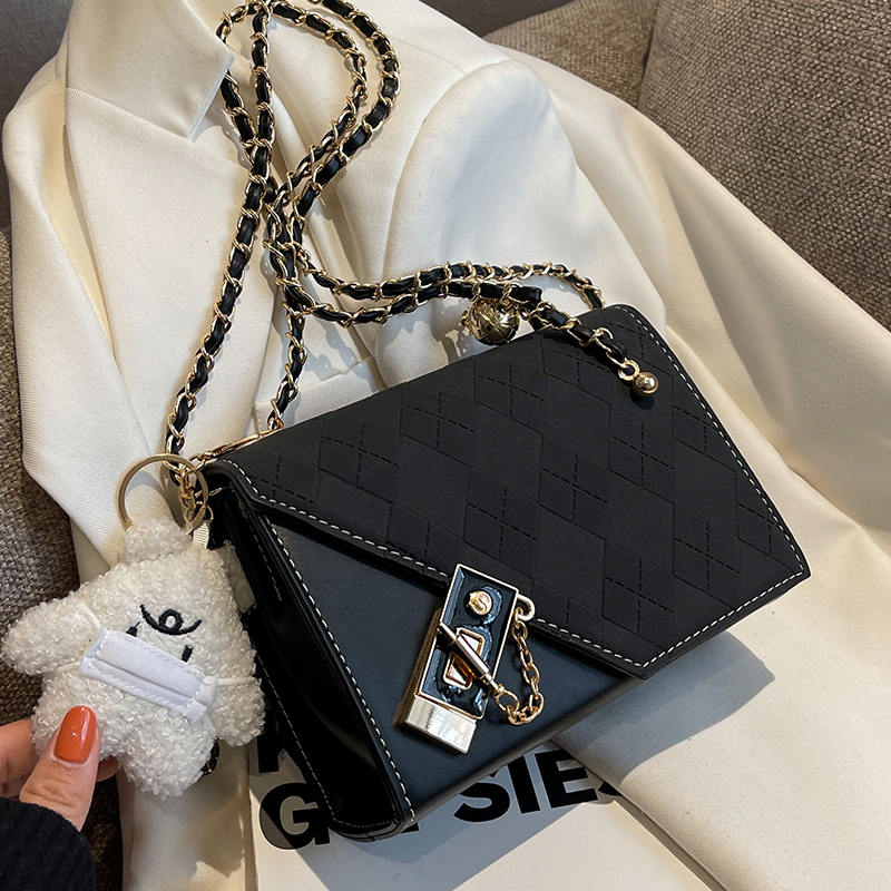 2025 Women's High-End Diamond-Shaped Chain Bag - Versatile Retro Small Square Crossbody for Spring and Summer Fashion
