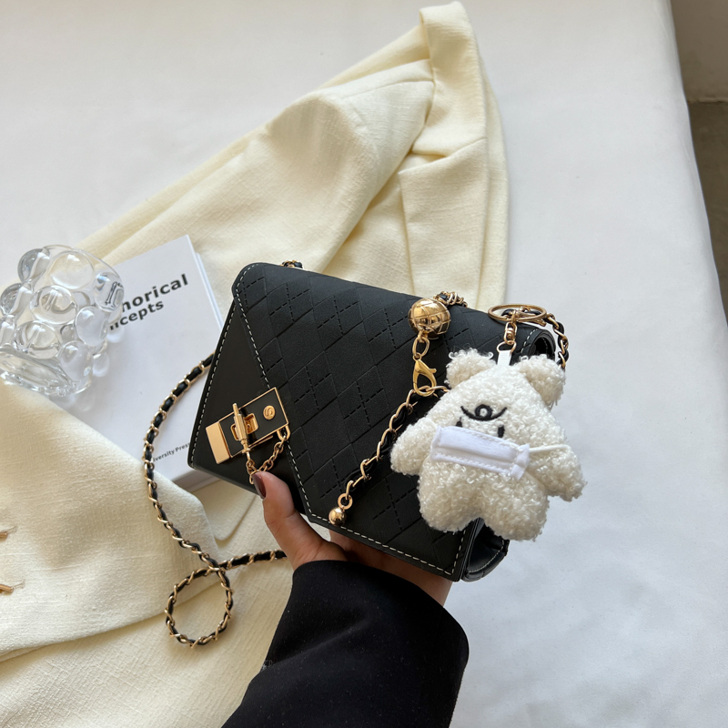 2025 Women's High-End Diamond-Shaped Chain Bag - Versatile Retro Small Square Crossbody for Spring and Summer Fashion