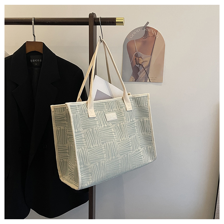 2025 Women's Large Capacity Canvas Tote Bag for Spring & Summer - Stylish Travel, Shopping, and Commuter Shoulder Bag