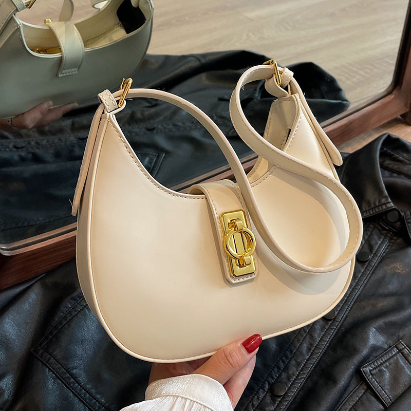 2025 Women's Minimalist Textured Saddle Bag - Summer Fresh Underarm High-End Shoulder Bag