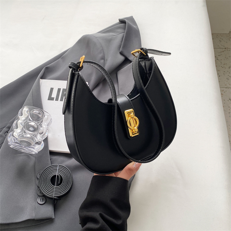 2025 Women's Minimalist Textured Saddle Bag - Summer Fresh Underarm High-End Shoulder Bag
