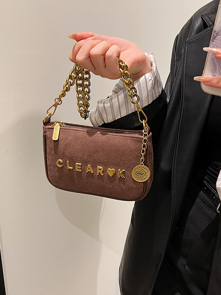 2025 Women's Retro Matte Underarm Bag - High-End Chain Small Square Crossbody Phone Bag for Spring and Summer