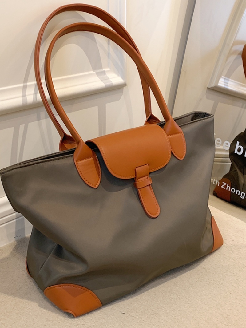 2025 Women's Summer Nylon Canvas Tote Bag - Large Capacity Shoulder Handbag for Commuting and Mommy Style