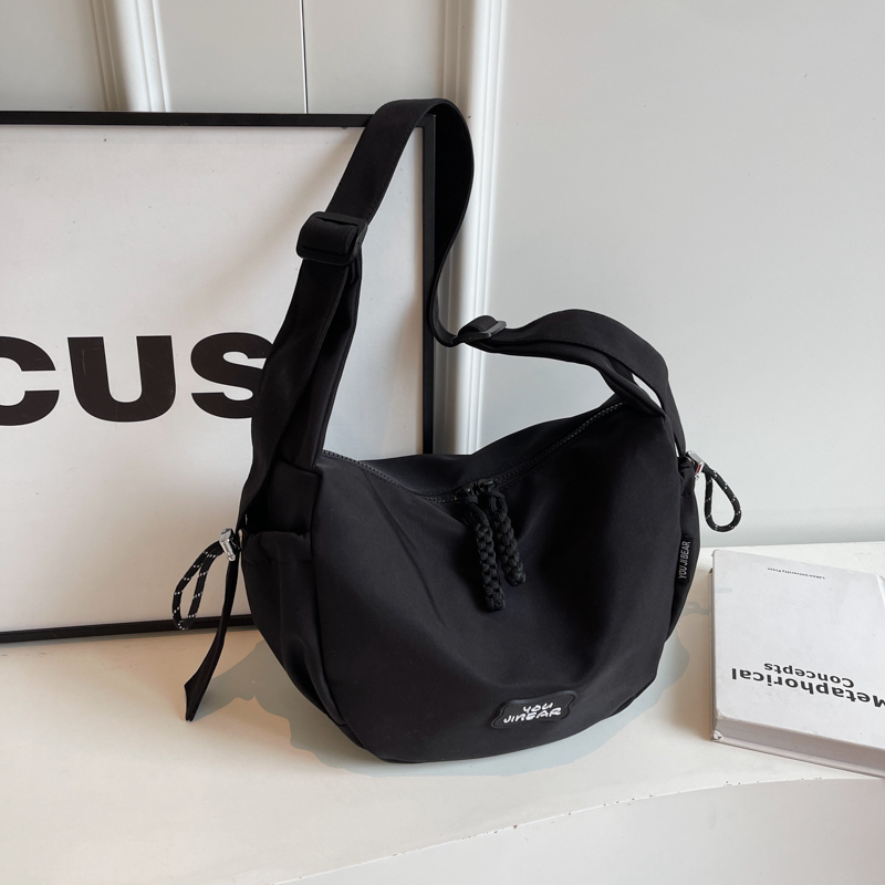 2025 Women's Summer Nylon Dumpling Bag - Large Capacity Crossbody for Students, Versatile Commuting Shoulder Bag