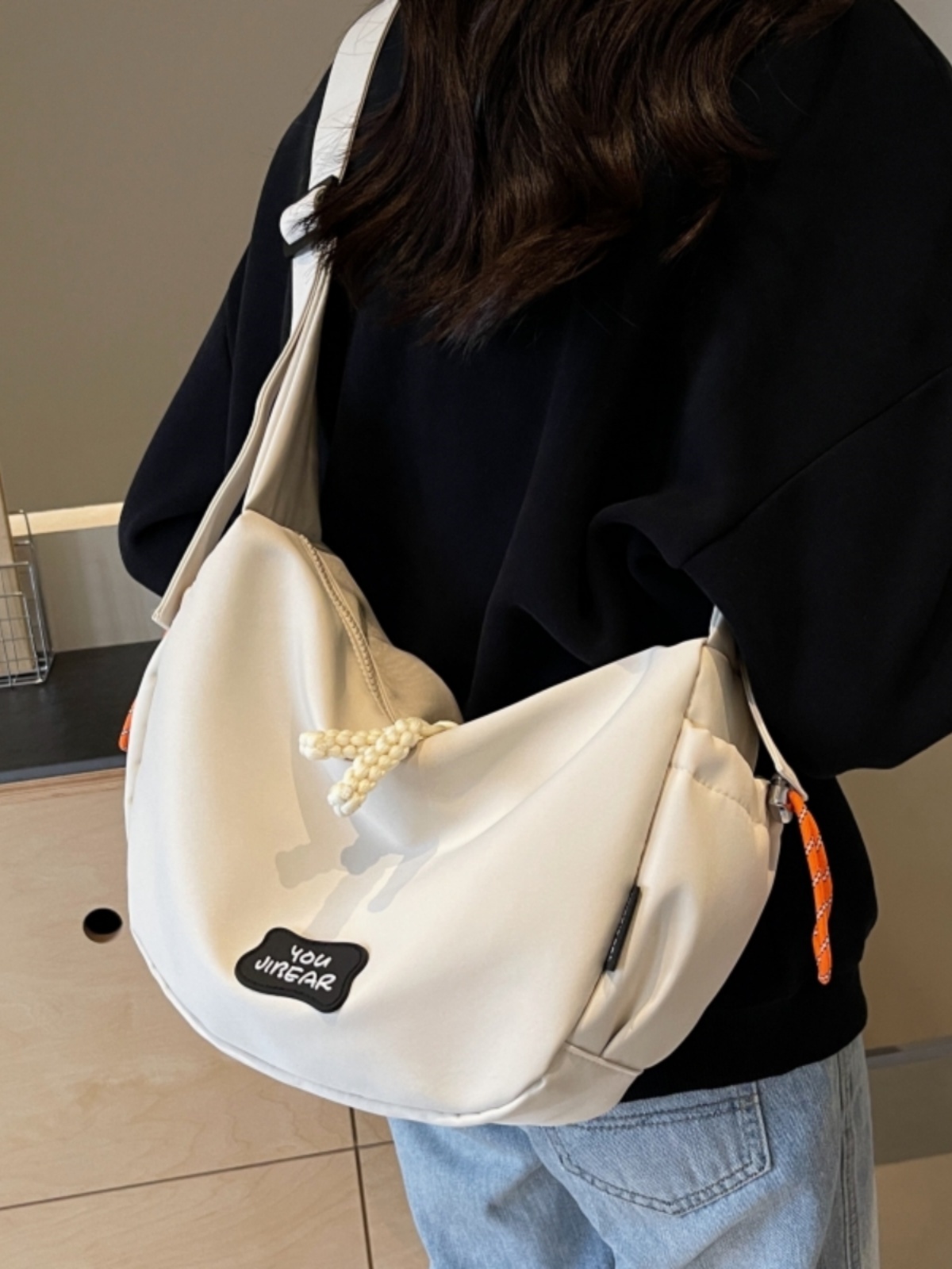 2025 Women's Summer Nylon Dumpling Bag - Large Capacity Crossbody for Students, Versatile Commuting Shoulder Bag