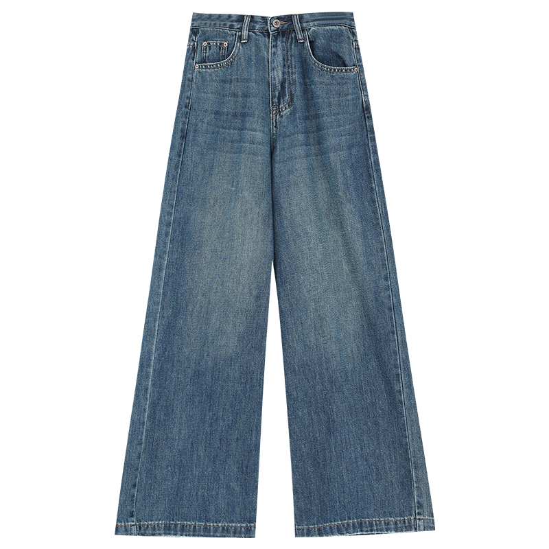 25-Year Summer Slimming Wide-Leg Jeans for Women | Loose Floor-Length Straight Pants | Casual 90s Style Fashion