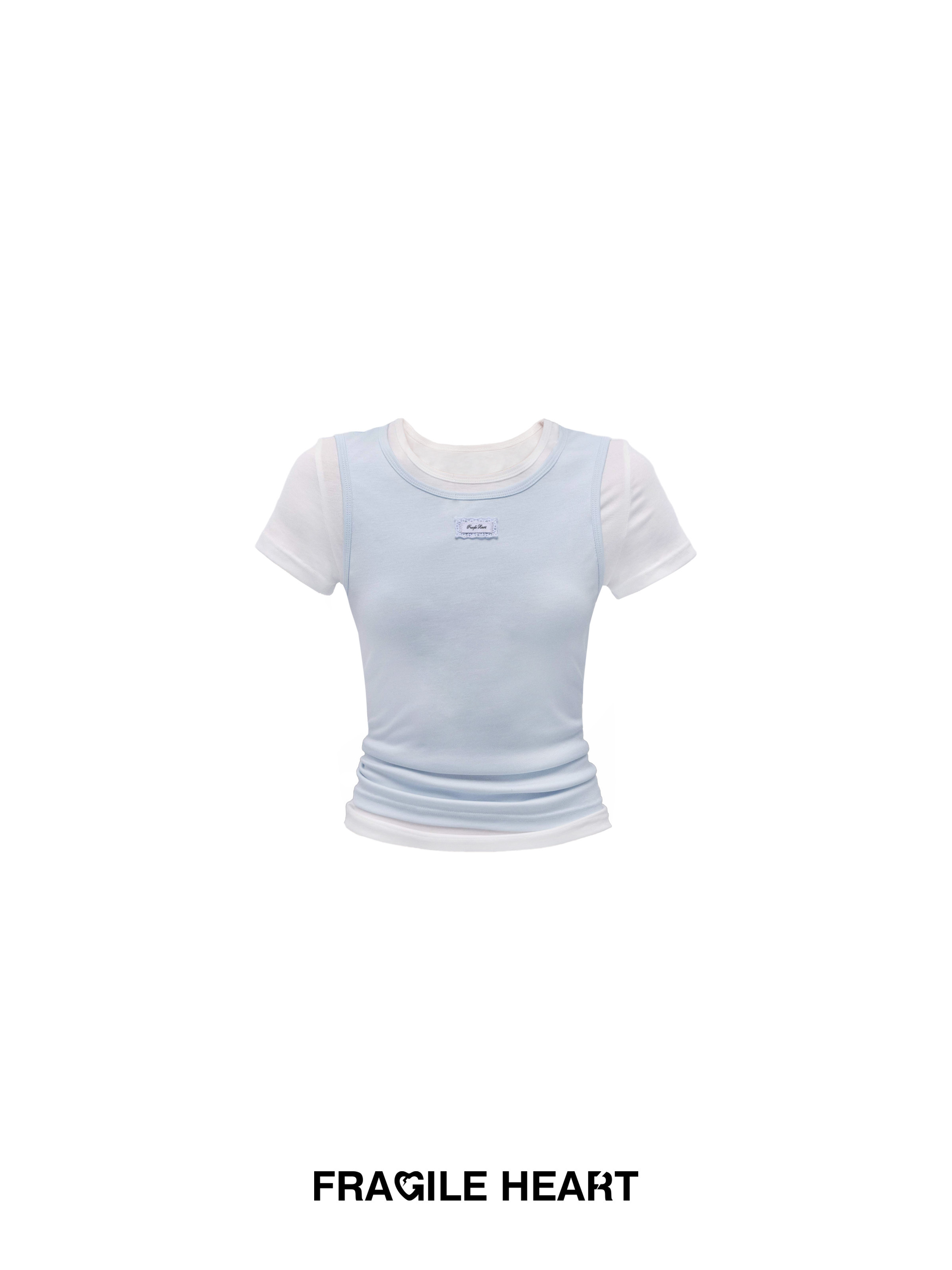 Afterglow Diary Korean Style Minimalist Short Sleeve Slim Fit T-shirt for Versatile Fashion