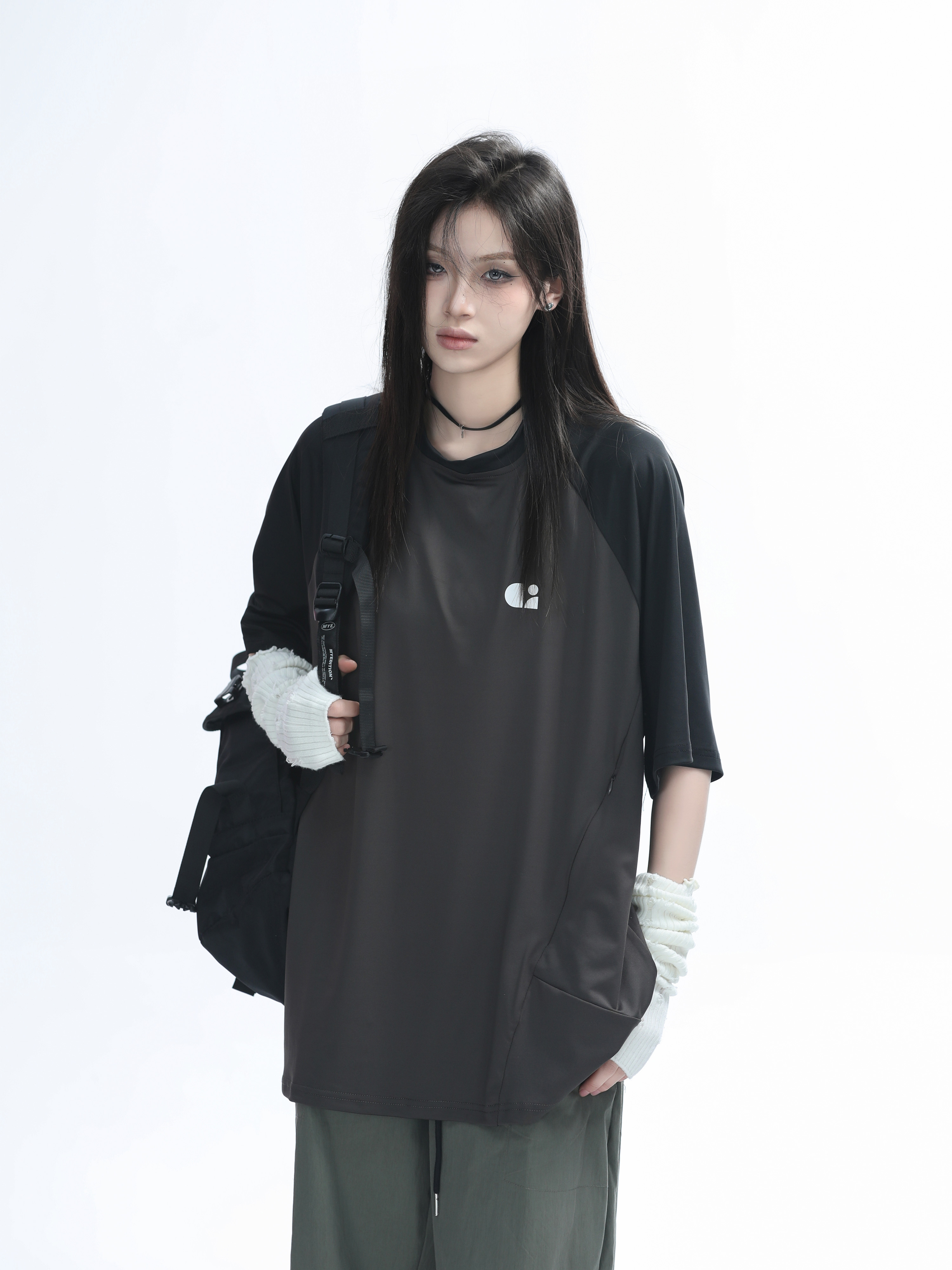 American Quick-Dry Oversized Women's Sports T-Shirt, Loose-Fitting Raglan Half-Sleeve for Summer, Casual Outdoor Style