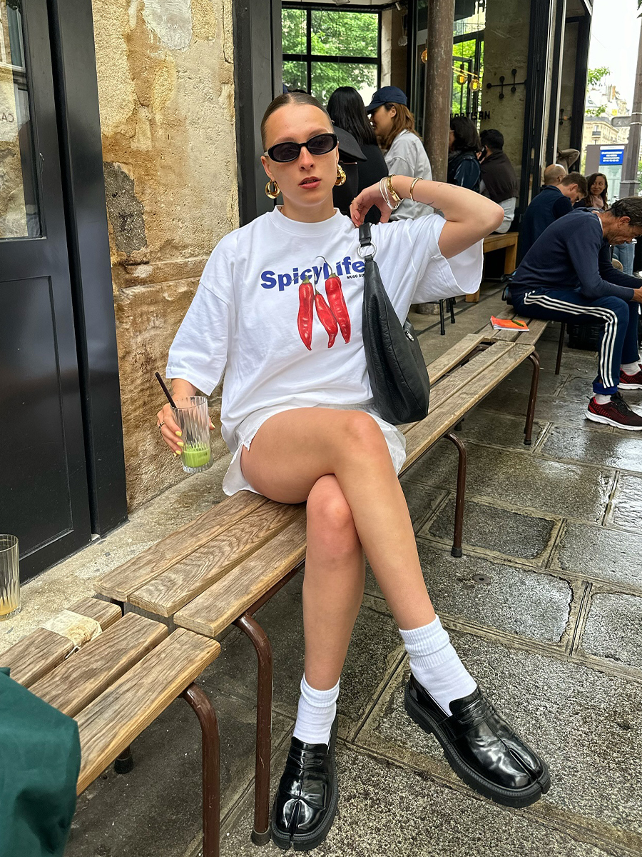 American Retro Chili Print Oversized Short Sleeve T-Shirt for Women - Trendy Casual Summer Top in European and American Style