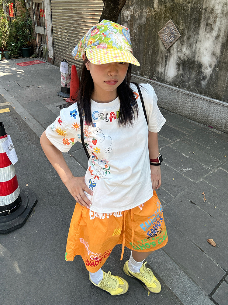 American Retro Fun Printed Letter Short-Sleeve T-Shirt - Unisex Casual Summer Loose Fit Top