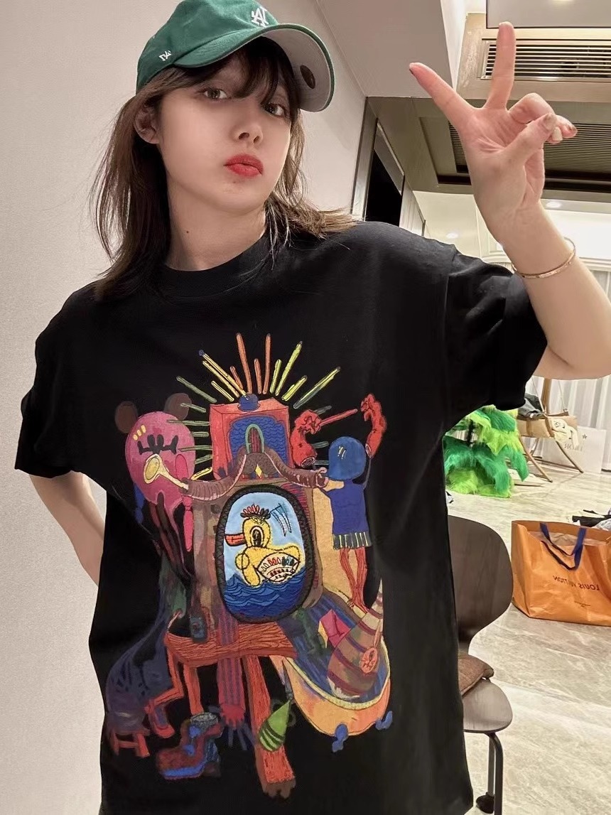 American Retro Loose-Fitting Pure Cotton Short-Sleeve T-Shirt for Women, Plus Size, Casual Versatile Style - Y2K Inspired