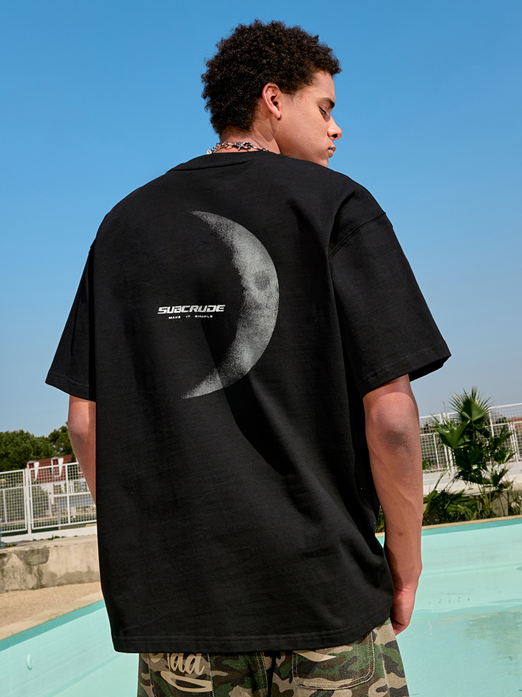 American Retro Streetwear Printed Heavy Loose Half-Sleeve T-Shirt for Men and Women - Trendy Summer 2025 Style