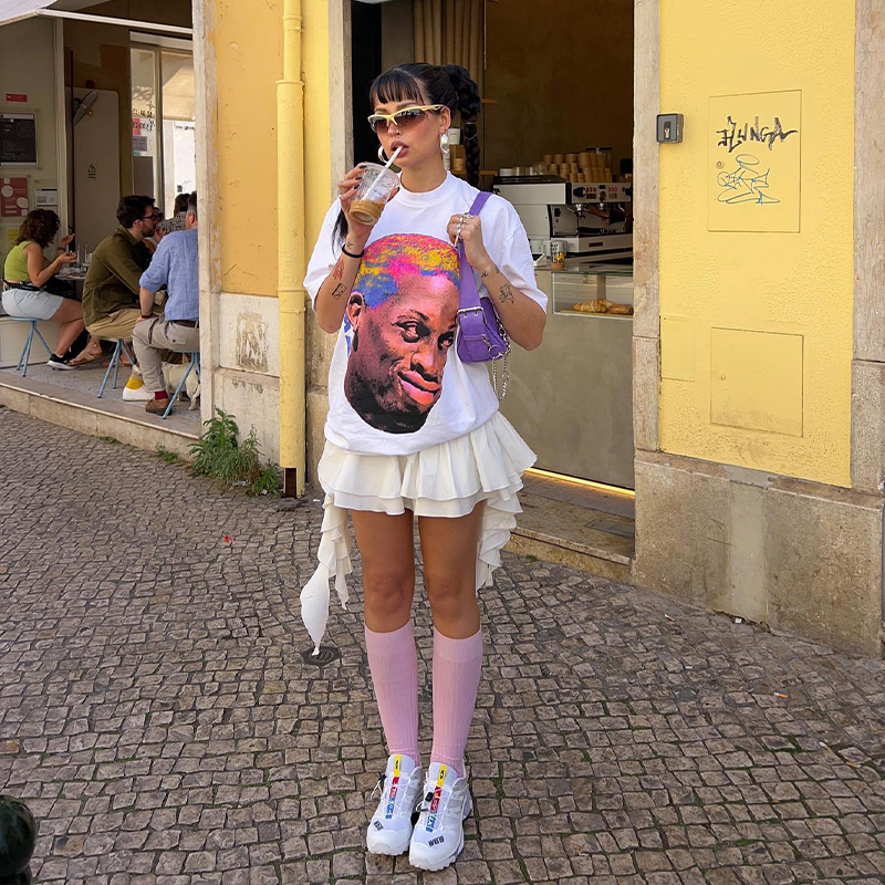 American Retro White Oversized Short Sleeve T-Shirt for Women - Summer Hip-Hop Style, European and American Trend