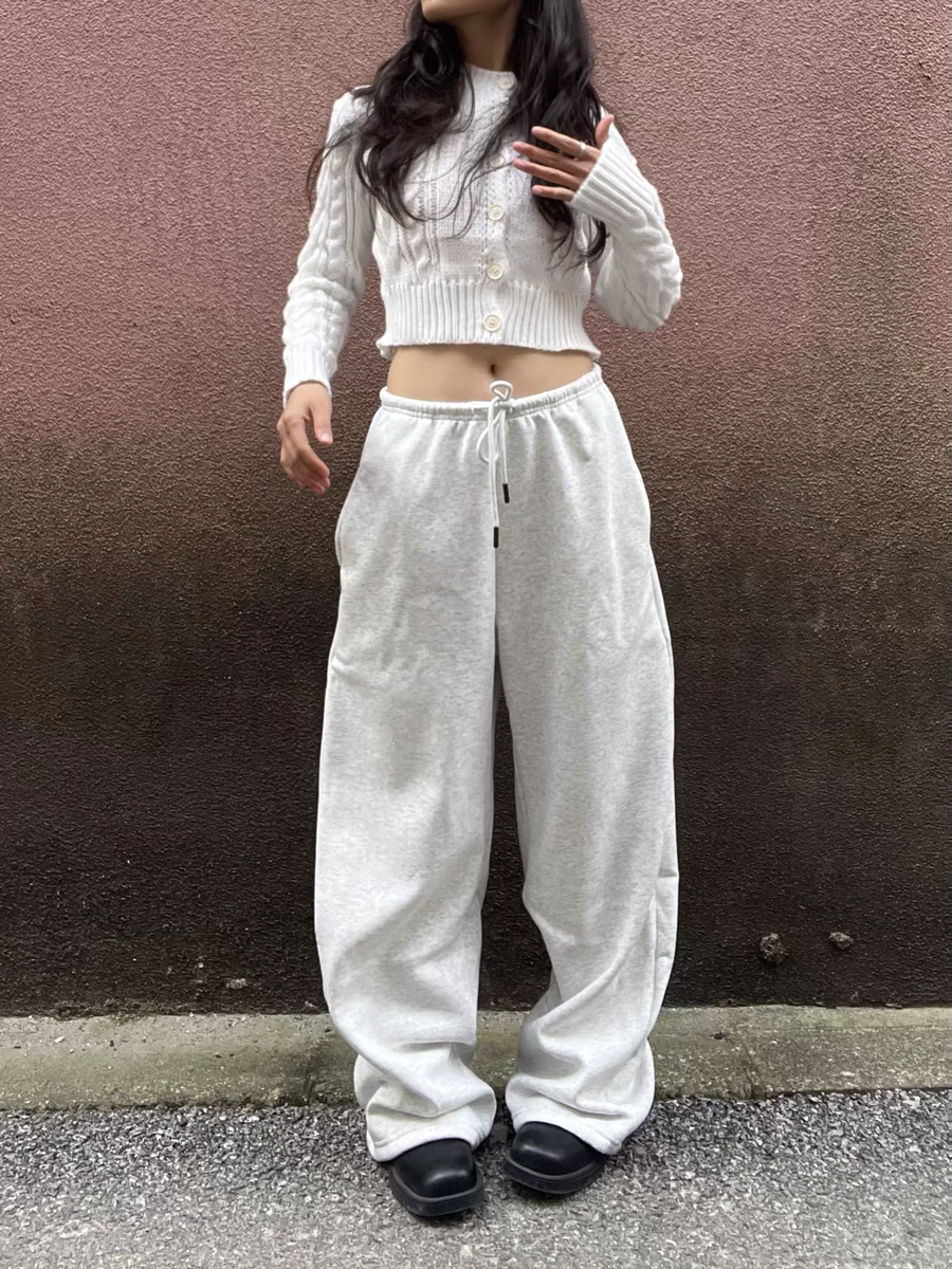 American Vintage Sports Casual Drawstring Loose Fit Slimming Banana Sweatpants for Women - Y2K Athletic Style