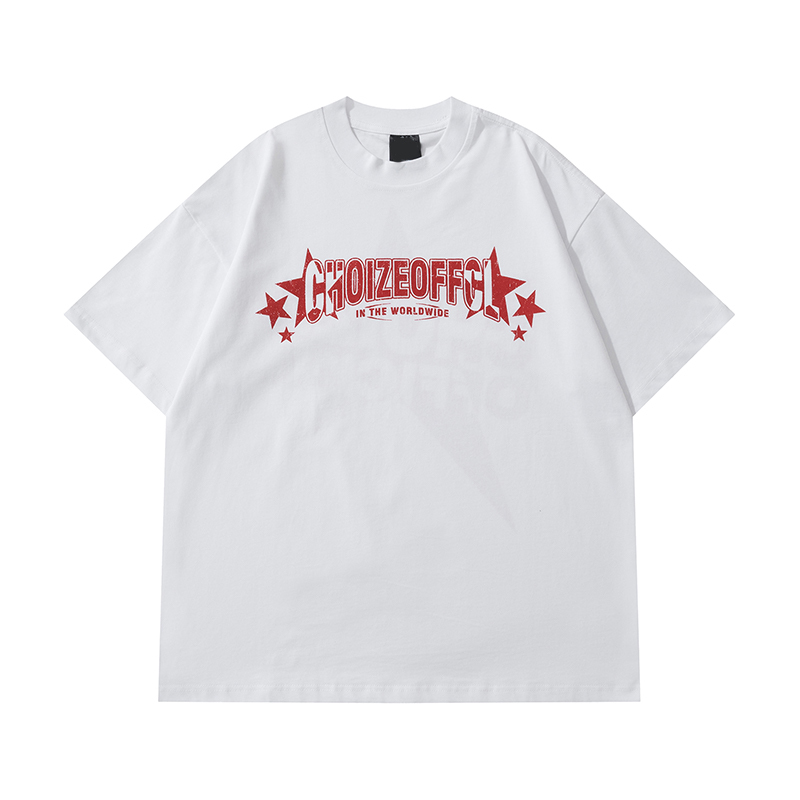 American Vintage Street Style Loose Casual Short Sleeve T-Shirt for Summer - Unisex, Retro Letter Design