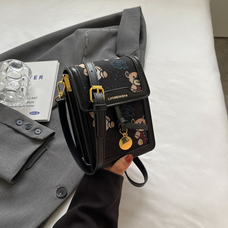 Artistic Cartoon Phone Bag for Women - Versatile Textured Crossbody Shoulder Bag - Trendy Autumn 2025 Fashion