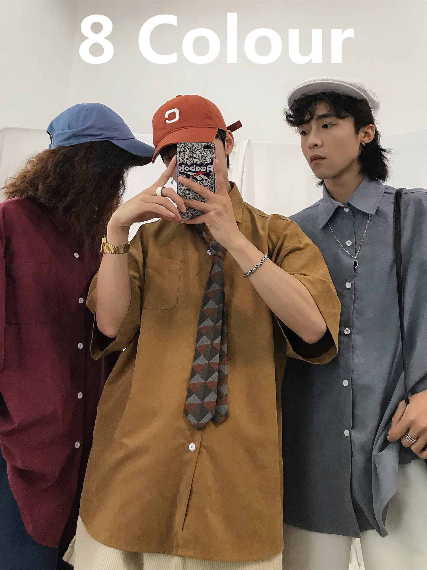 Autumn Vintage Hong Kong Style Long Sleeve Shirt for Women - Loose BF Korean Lazy Style with Tie, Available in 8 Colors