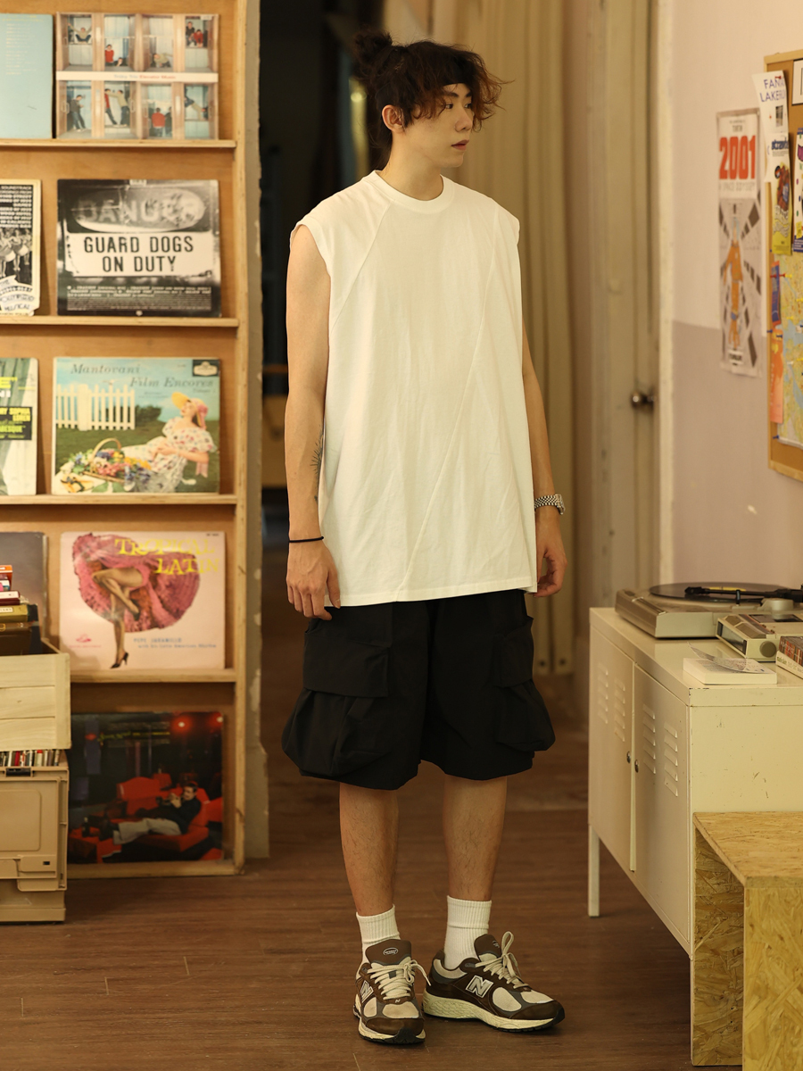 Breathable Loose-Fit Sleeveless Men's T-Shirt Vest for Youth Sports & Outdoor Activities, Casual Summer Wear
