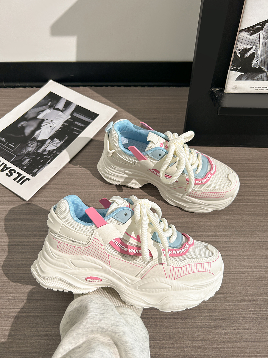 Breathable Thick-Soled Dad Shoes for Women, Original Mesh Design, Stylish Niche Sports Footwear, Summer 2025 Trend