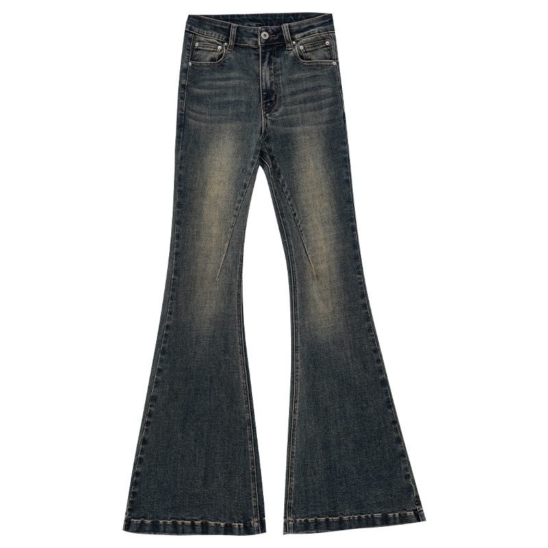 California Sunset Vintage Jeans for Women - Slim Fit Flared Pants, Spring/Summer 90s Style American Fashion