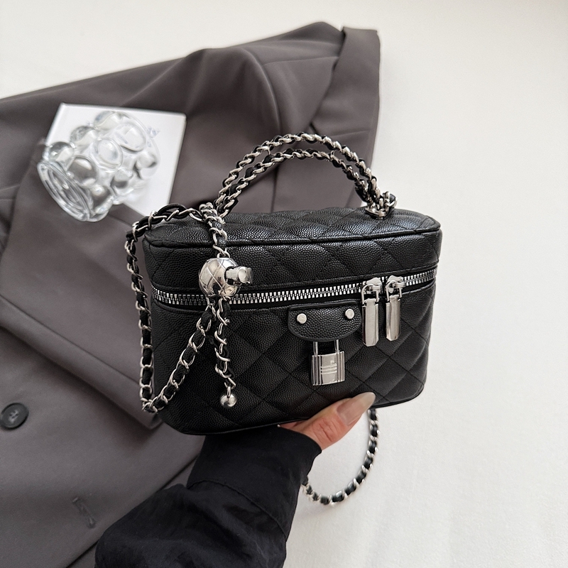 Chanel-Style Women's Diamond Quilted Chain Crossbody Shoulder Bag - 2025 Trendy High-End Fashion Handbag