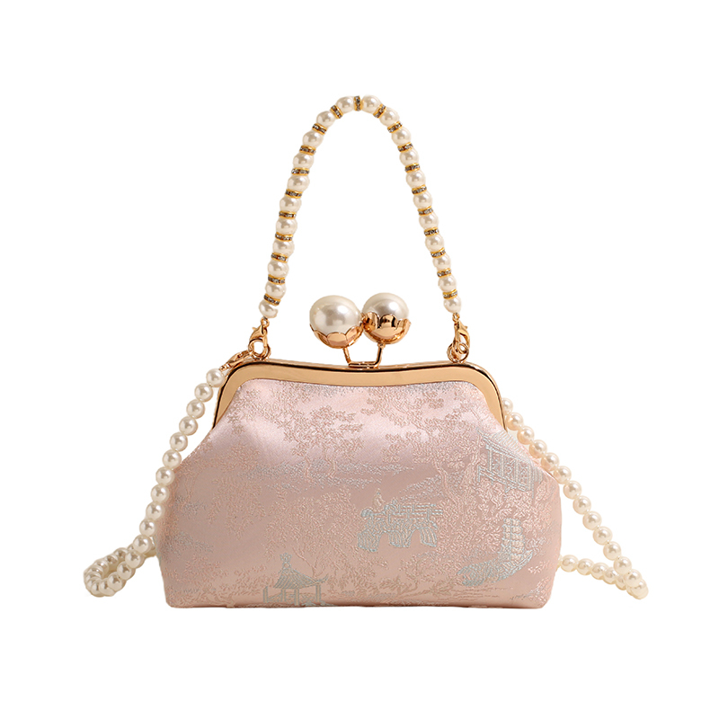 Chinese-Style Qipao Handbag for Women, Summer 2025 Embroidered Crossbody Phone Bag, Ancient Style Fashion Accessory