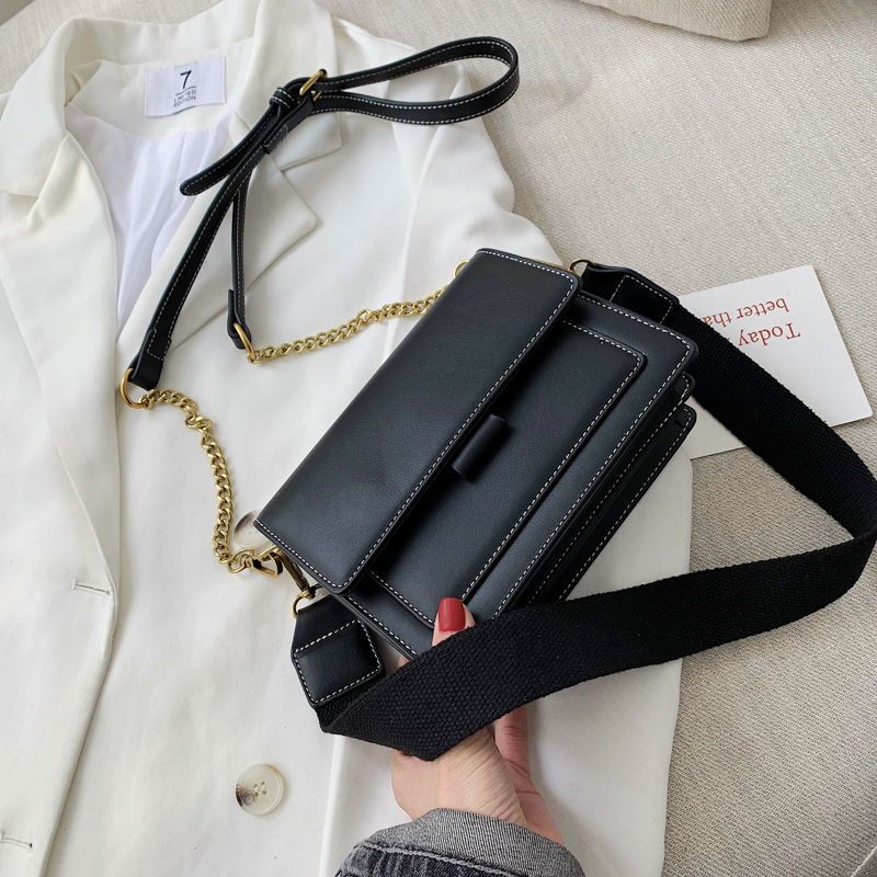 Color-Block Chain Bag for Women - 2025 Korean Style Versatile Shoulder Crossbody Small Square Bag for Spring and Summer Fashion