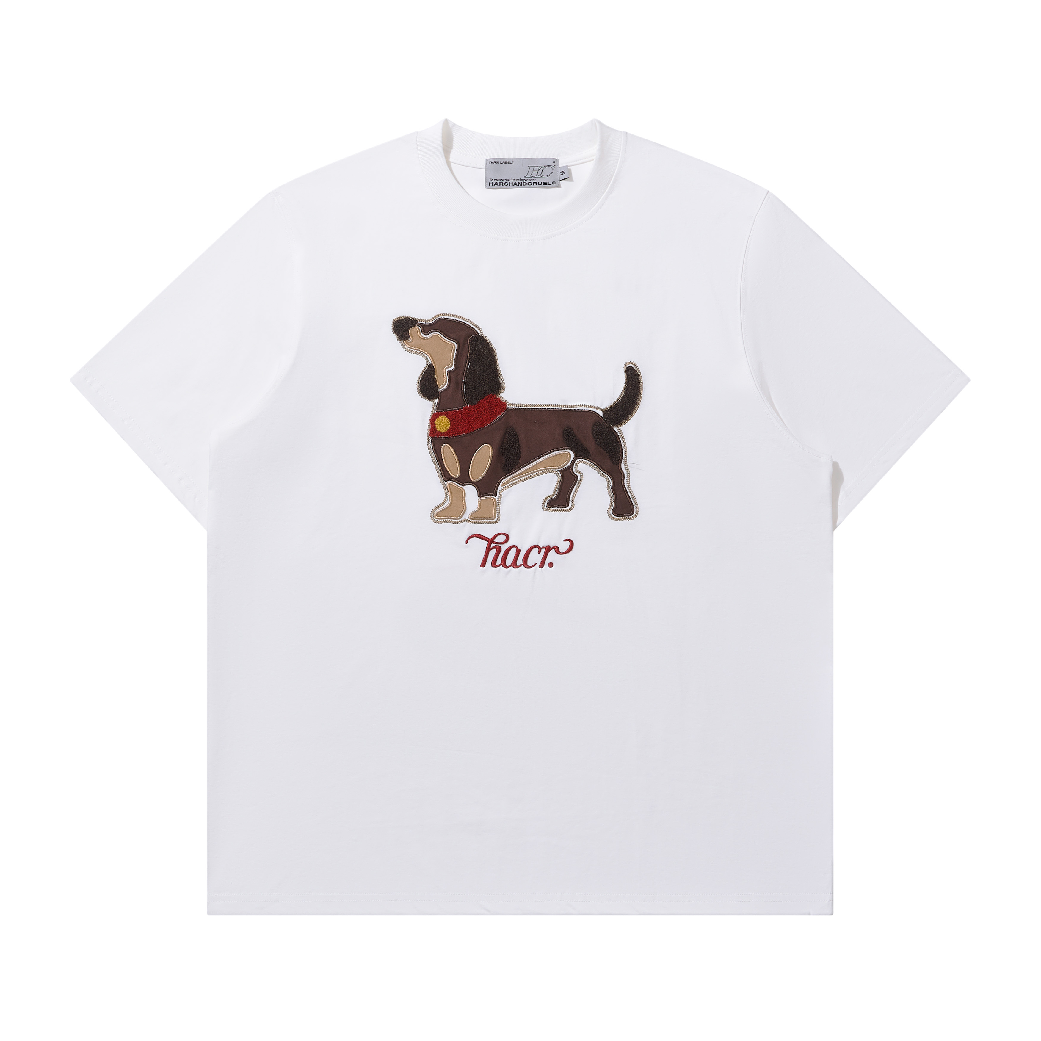 Cool Feeling Sunscreen Suede Patch Towel Embroidered Puppy Short Sleeve T-Shirt - Trendy Y2K Style for Casual Wear