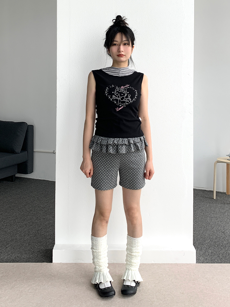 Cool Girl Summer Hooded Sleeveless Vest - Casual Printed Tee Top for Y2K Style