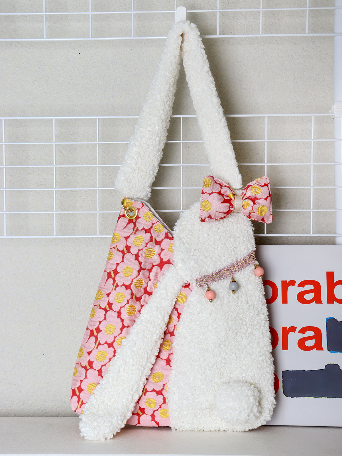 Cute Floppy-Eared Rabbit Plush Color-Blocking Large Capacity Shoulder Crossbody Bag – Adorable Y2K Style for Everyday Use