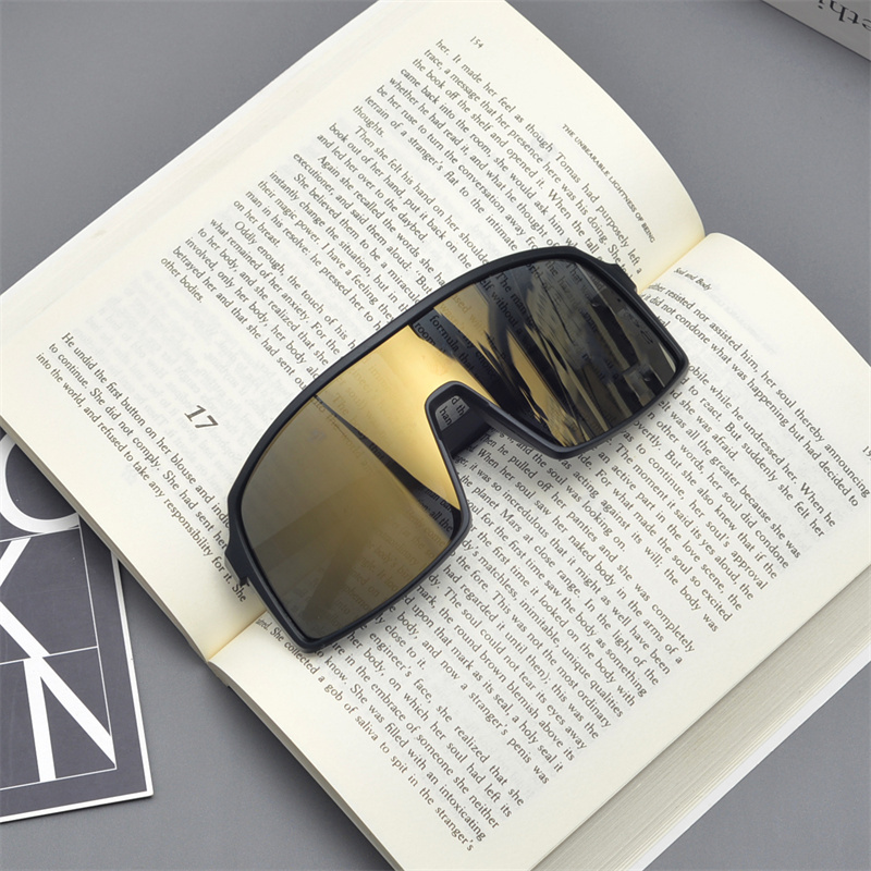 Cyberpunk Oversized Colorful Sunglasses for Men and Women - Trendy Futuristic Style for Skiing, Cycling, and Outdoor Activities