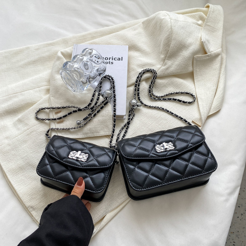 Diamond Quilted Chain Crossbody Bag for Women - Versatile Mini Square Bag for Spring/Summer 2025 Fashion