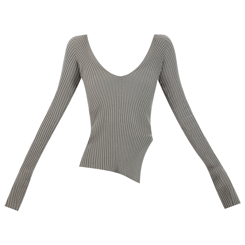 Elegant Off-Shoulder Knit Sweater Top for Women - Autumn Fashion, Cozy Style, Trendy Layering Piece