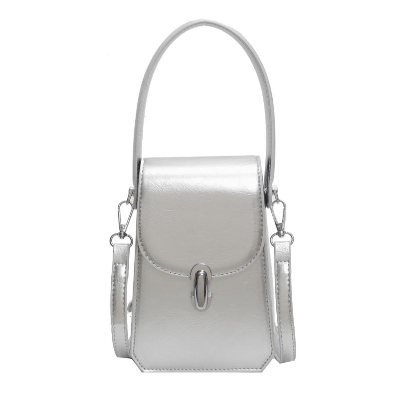 Exquisite Summer Tote Bag for Women 2025 - High-End Silver Crossbody Handbag & Mobile Phone Bag