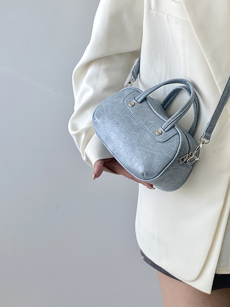 Exquisite Women's Small Round Bag - Korean Style Casual Shoulder Crossbody Handbag for 2025 Fashion Trends